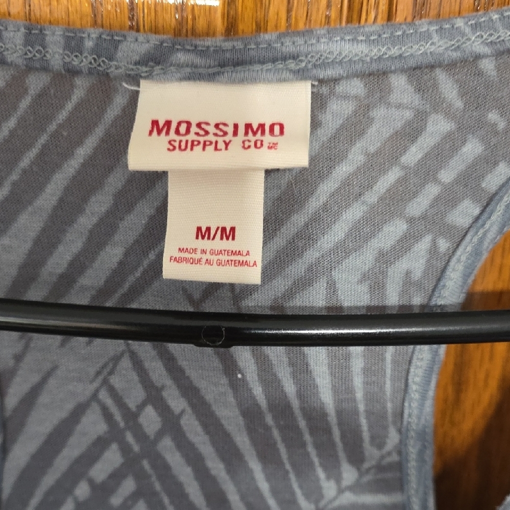 Mossimo Gray Leaf-Pattern Racerback Tank - Picture 2 of 5
